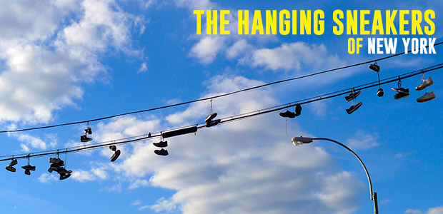 The mystery of sneakers dangling on the 