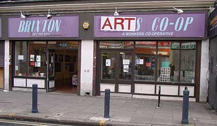 Brixton Arts Co-op, squatted arts centre on Coldharbour Lane, Brixton, London SW9
