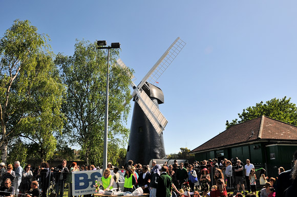 Brixton Windmill reopening procession and celebration, Blenheim Gardens, London SW2, 2nd May 2011
