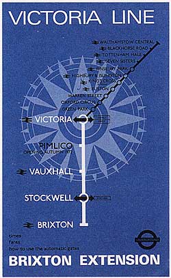 Brixton tube station, London Underground promotional poster, Victoria Line, London
