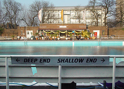 Brockwell Park Lido, Brockwell Park, Lambeth, London Feb 2003