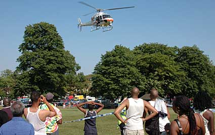 Police helicopter display, Lambeth Country Fair, Brockwell Park, Herne Hill, London 16th-17th July 2005