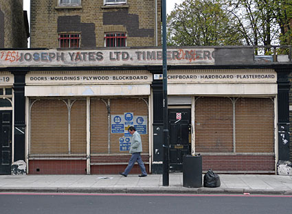 Street signs and advertising; a walk down Stockwell Road to Brixton, Lambeth, London SW9