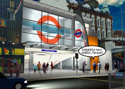 The new Brixton tube station, London