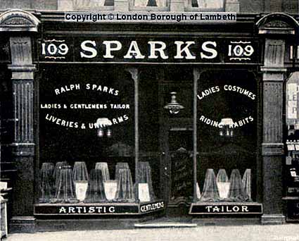 Ralph Sparks, tailor, 109 Brixton Hill, Brixton, London
