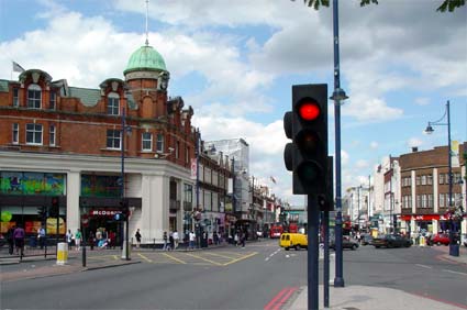 Effra Road, looking south, Brixton, London SW2, April 2003
