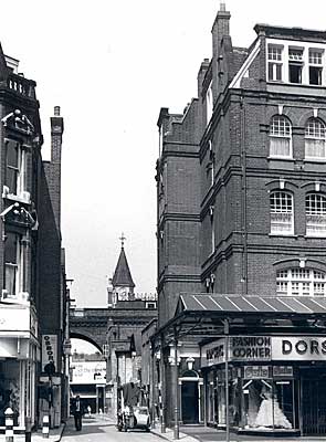 Electric Lane, looking towards Atlantic Road and Brixton Station, Brixton, 1964