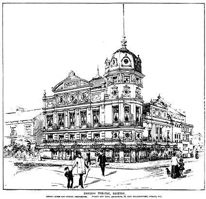 Sketch of Empress Theatre, Brighton Terrace and Bernay's Grove, Brixton, 2002