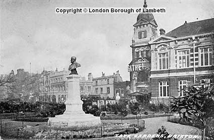  The Tate Library, Tate Gardens and Brixton Theatre, Brixton 1905