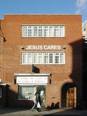 Jesus Cares, Acre Lane, Brixton, Lambeth, London, England SW9
