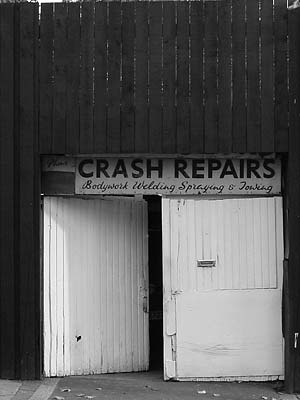 Crash Repairs, Railton Road, by Herne Hill station, Lambeth, London, England SW9