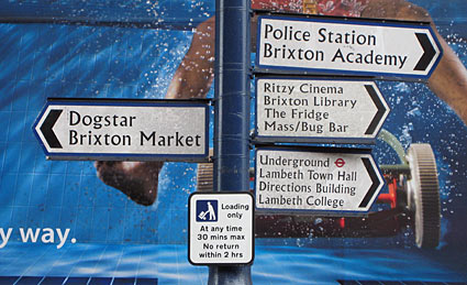 Photos of Brixton signs and streets, Lambeth London, May 2007 SW9 and SW2