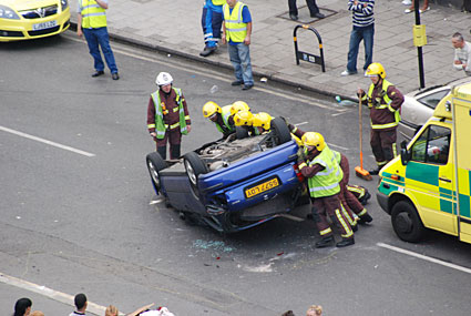 Coldharbour Lane car crash, 15th July 2007, Brixton, Lambeth, London SW9