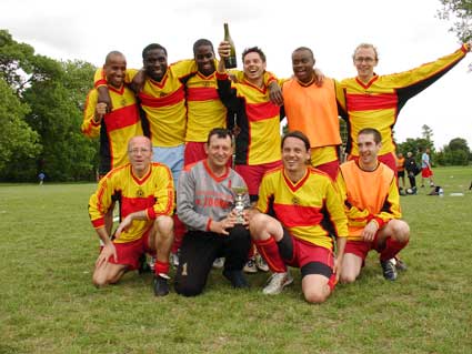 Recreativo win the Loony Left Cup, Brockwell Park, Herne Hill and Brixton, south London, 2005