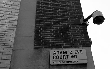 Adam and Eve Court off Oxford Street, London W1