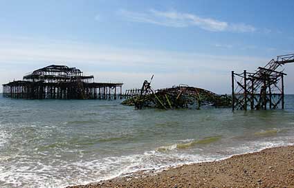 Ruins of the West Pier, Brighton, East Sussex, England