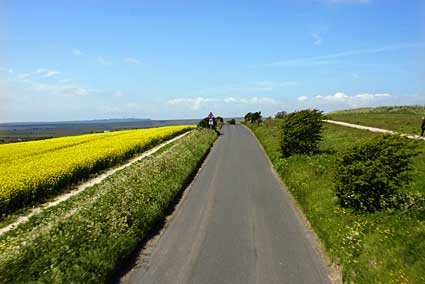 Riding over the South Downs, East Sussex