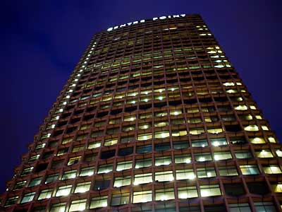 Centre Point at night, London
