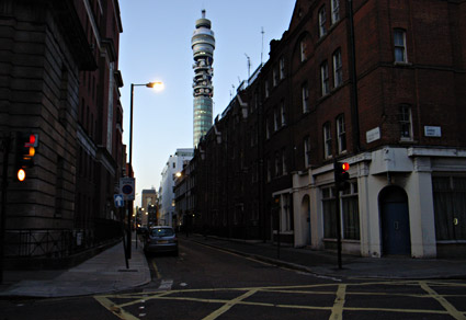 Corner of Cleveland Street and Goodge Street, London