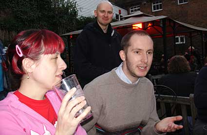 Drinking at The Spaniards Inn, Spaniards Road, Hampstead  north London, England