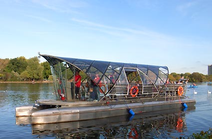 Serpentine solar boat, Hyde Park, London,