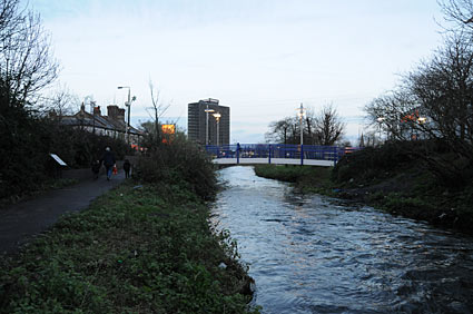 Merton Abbey Mills and Colliers Wood, Morden Hall Park and River Wandle walk, Merton, London, England, January 2008 - photo feature