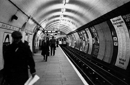 Oxford Circus, Central Line platform, London, 1980