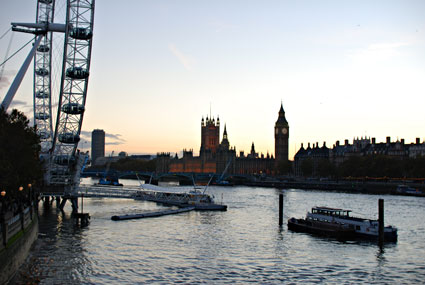 Millennium Wheel and the Houses Of Parliament, London