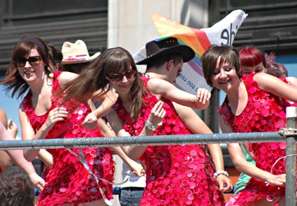 Pride march, London, part of EuroPride, a  gay, lesbian and transgender festival in London