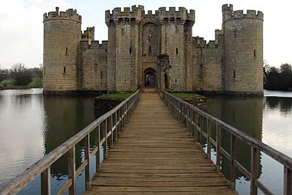 Entrance to Bodiam castle, Bodiam, east Sussex