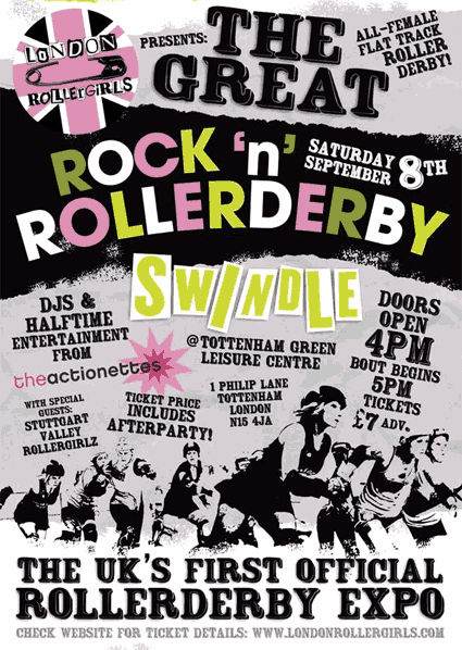 The Great Rock'n'Rollerderby Swindle, London Rollergirls, Tottenham Green, London, 8th Sept 2007