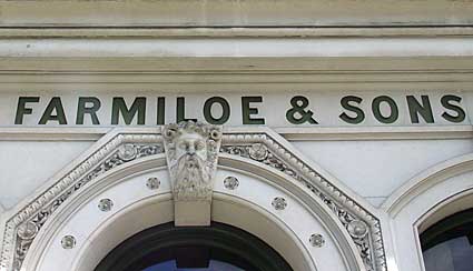 Entrance, old Farmiloe building on 34�36, St John Street, Smithfield, London