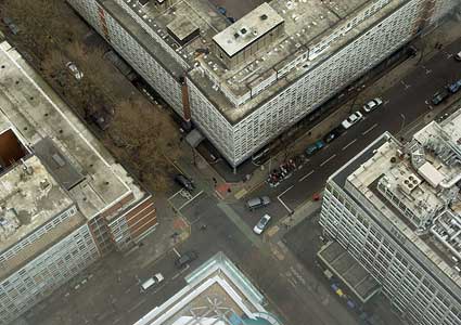 Looking down from the BT Tower