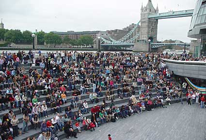Thames festival, between Westminster Bridge and Tower Bridge, South Bank, London September 2005