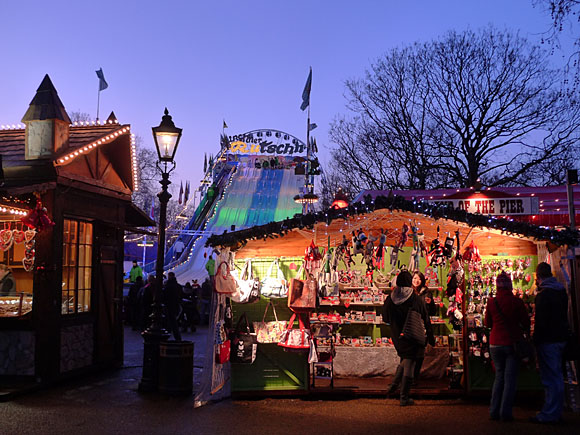 Hyde Park Winter Wonderland and Oxford Street Christmas lights, London, 22nd December 2009