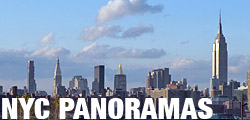 Panoramas and 360 degree vistas of New York scenes including Manhattan, Brooklyn, SoHo, NoLita, Midtown, Williamsburg, Lower East Side and more