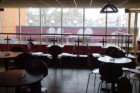 Top floor DJ area with balcony
