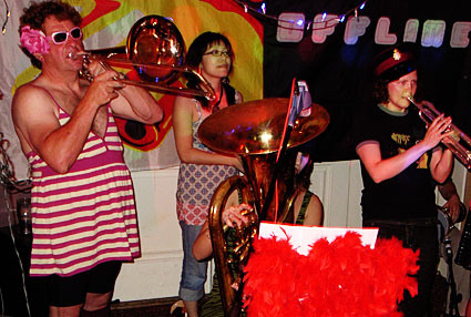 Offline at the Prince Albert with The Trans-Siberian March Band and the Patio Set, Coldharbour Lane, Brixton, London Saturday, 21st June 2008