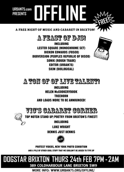 Download flyer for Offline at the Brixton Dogstar, 24th Feb 2005