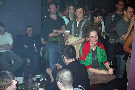 Back room crowd,  OFFLINE club at the Dogstar, Brixton, Thursday 31st March 2005, urban75 club night, London.