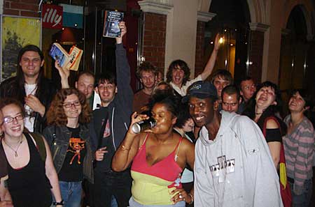 Outside the Ritzy, Offline 7 at the Brixton Ritzy, Thursday 19th August 2004.