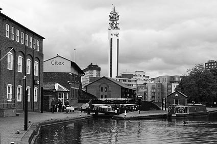 Canals and waterways in and around Birmingham, England UK