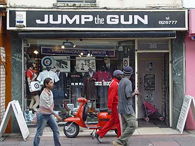 Jump the Gun mod clothes  shop, 36 Gardner Street, Brighton, East Sussex