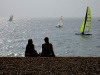 Watching the sail boats, Brighton beach