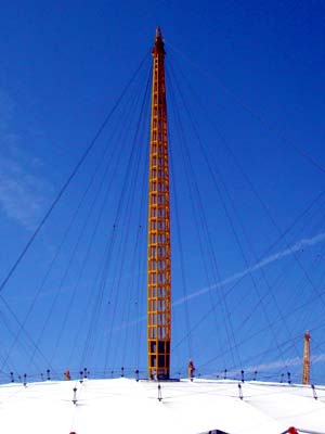 Support mast, Millennium Dome, 19th July 2003 Greenwich, London