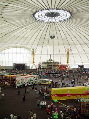 Overall inside view, Millennium Dome, 19th July 2003 Greenwich, London