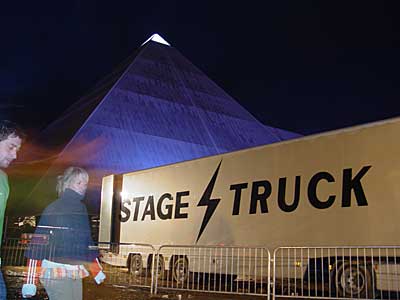 Backstage view of the Pyramid Stage, Glastonbury Festival, June 2004