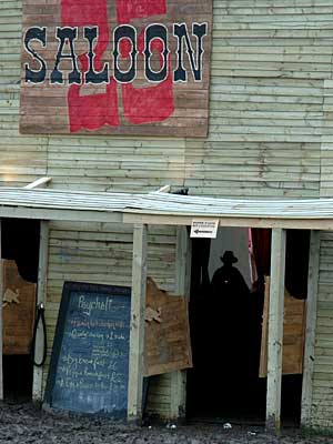 Saloon Bar, Glastonbury Festival, Pilton, Somerset, England June 2005