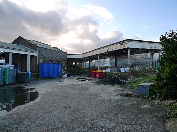 Photos of Margate railway station (formerly Margate West) and old parcels depot, November, 2009