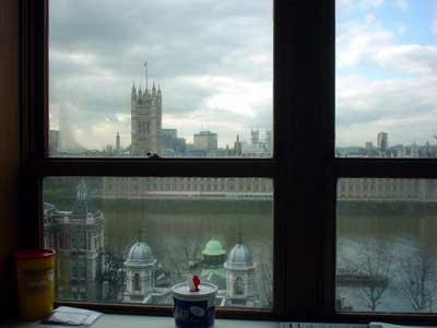Houses of Parliament from St Thomas' Hospital, London